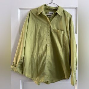 ABERCROMBIE GREEN BUTTON DOWN SHIRT